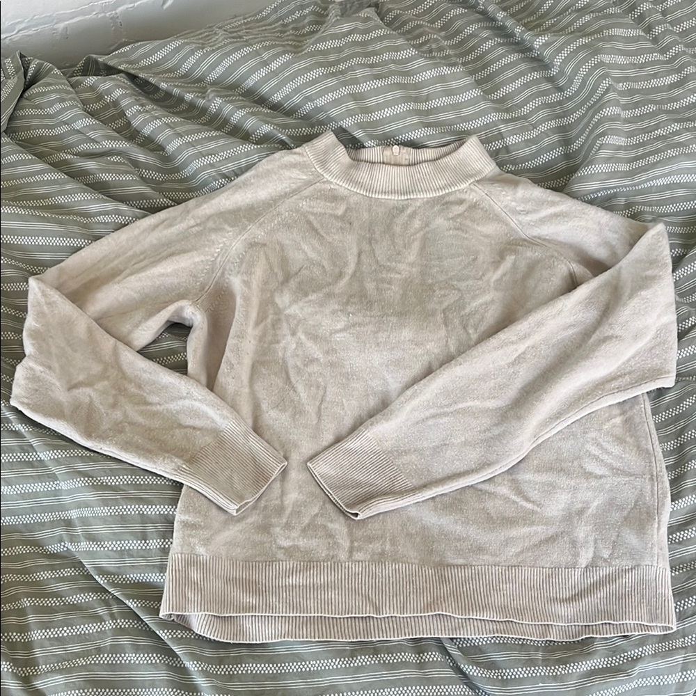 Cream Mock Neck Sweater